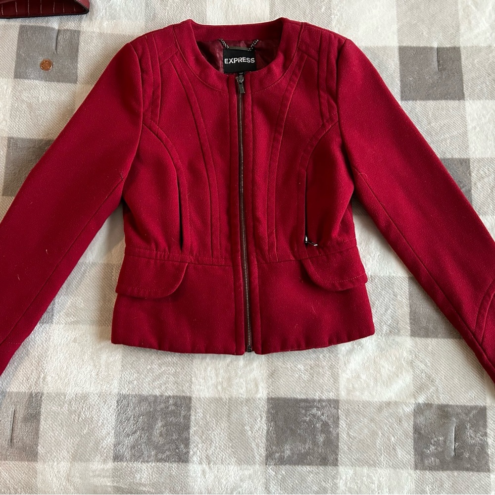 Express red jacket